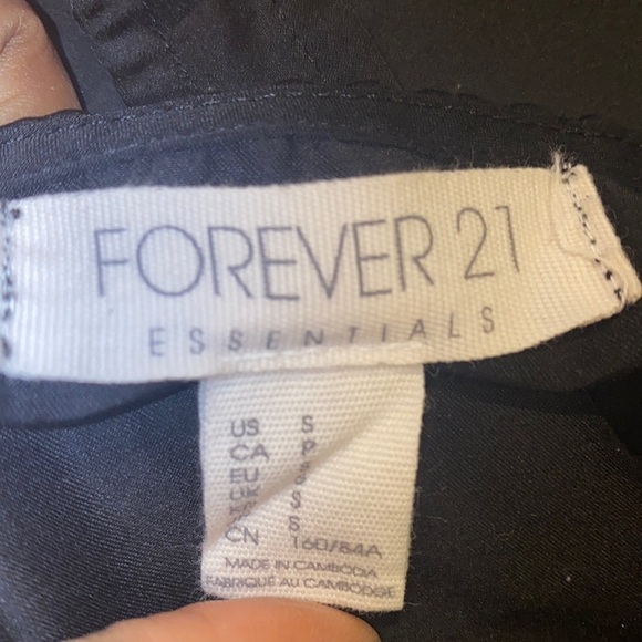 Forever 21 black racer back silky tank top Sz S - Picture 5 of 10